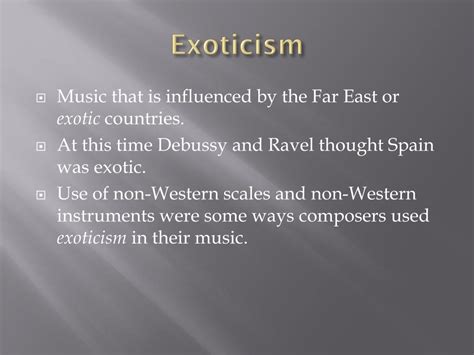 what is exoticism in music what does it mean to incorporate elements of non-Western musical traditions into Western compositions?